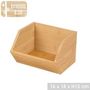 Voir la diapositive 2 : URBAN LIVING Organisateur empilable en bambou - L. 16 x l. 18 x H. 12 cm