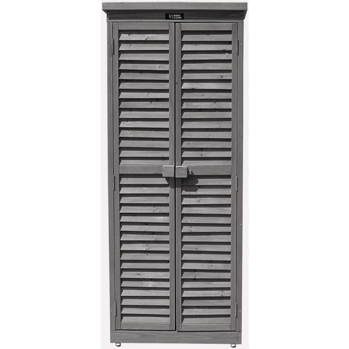 Habitat et Jardin Armoire de jardin  Space  - 87 x 46.5 x 160 cm - Anthracite