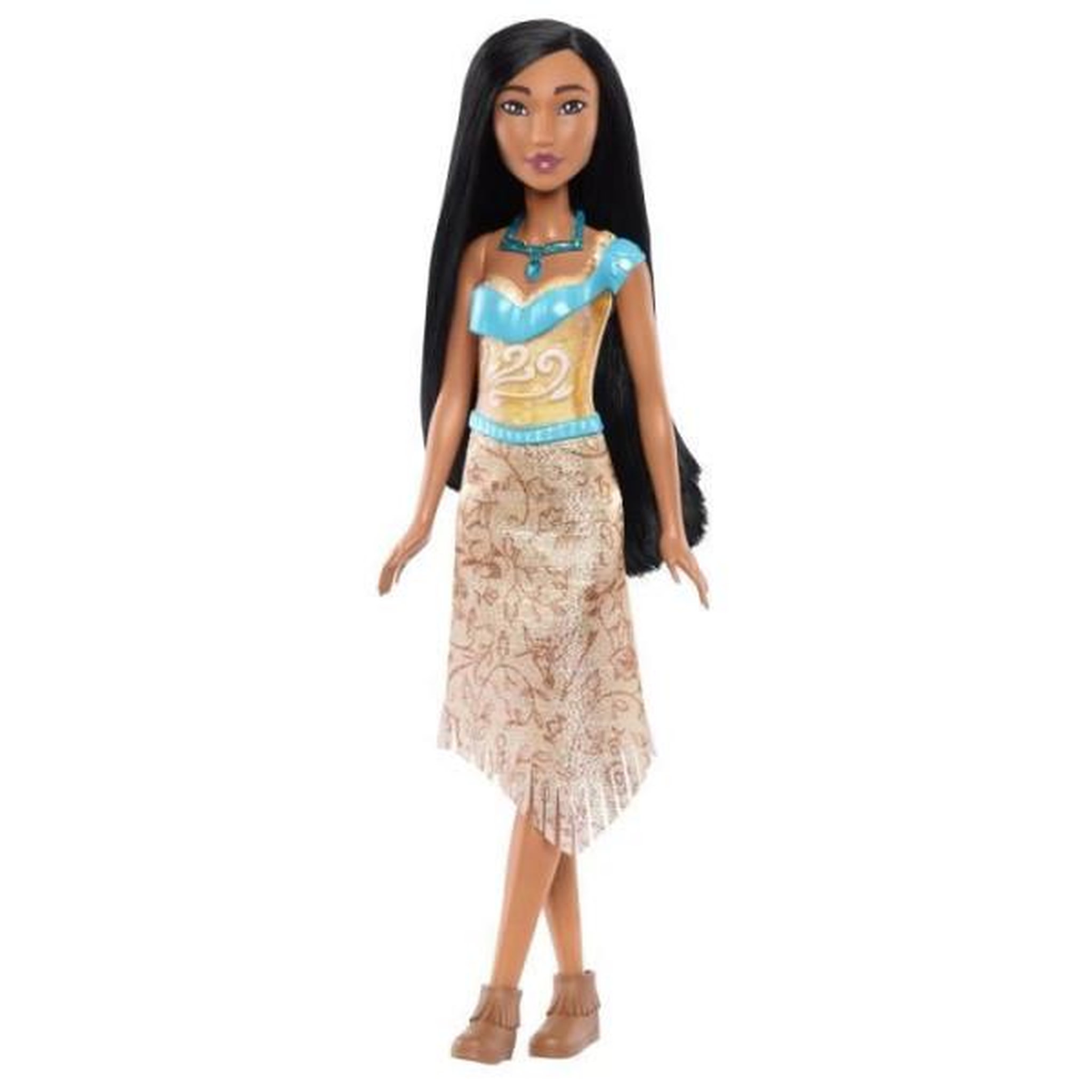 DISNEY PRINCESS Pocahontas Poupée 29 cm, Mattel Poupée Disney Princesses habillage et accessoires HLW07