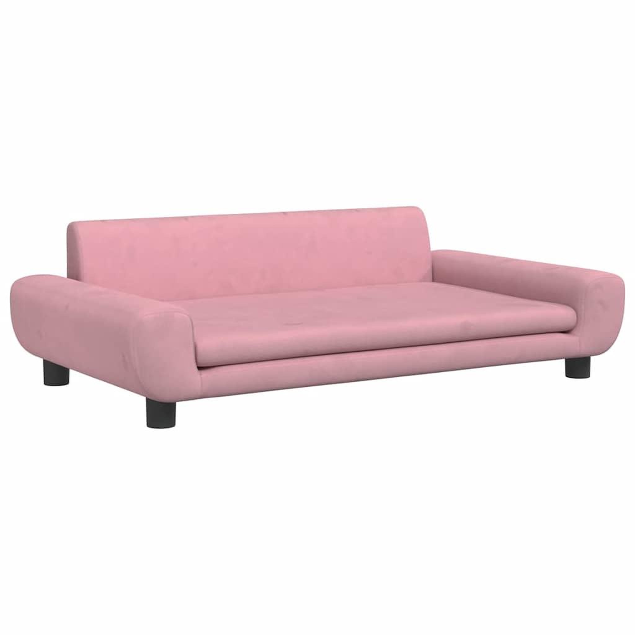 VIDAXL Lit pour chien rose 100x54x33 cm velours