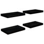 Voir la diapositive 2 : VIDAXL Etagere murale flottante 4 pcs Noir brillant 40x23x3,8 cm MDF