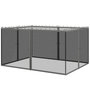 Voir la diapositive 5 : OUTSUNNY Moustiquaire pour tonnelle barnum polyester nylon 3 x 4 m gris foncé