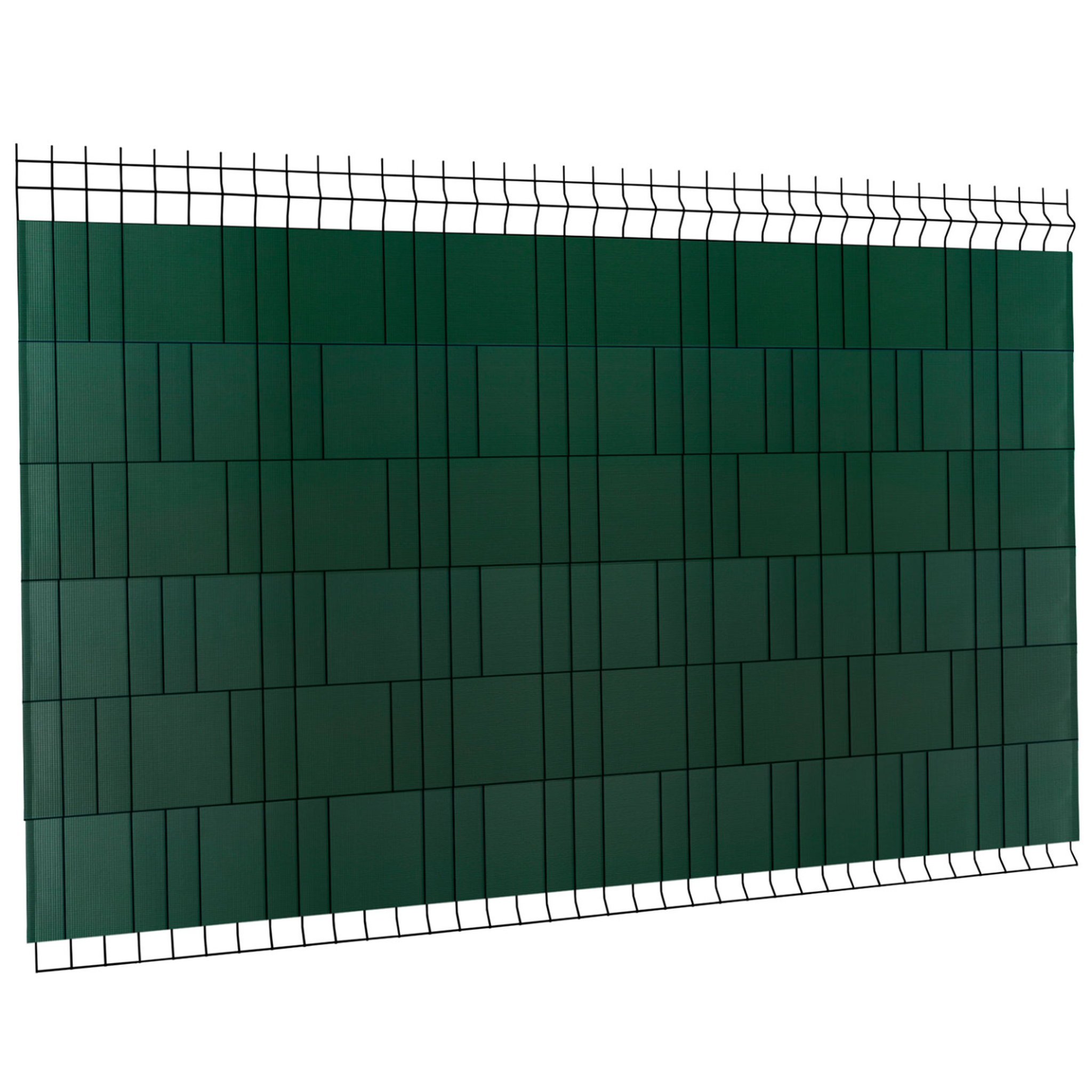 ID MARKET Kit de lamelles occultantes pvc souples vertes horizontales 35 m