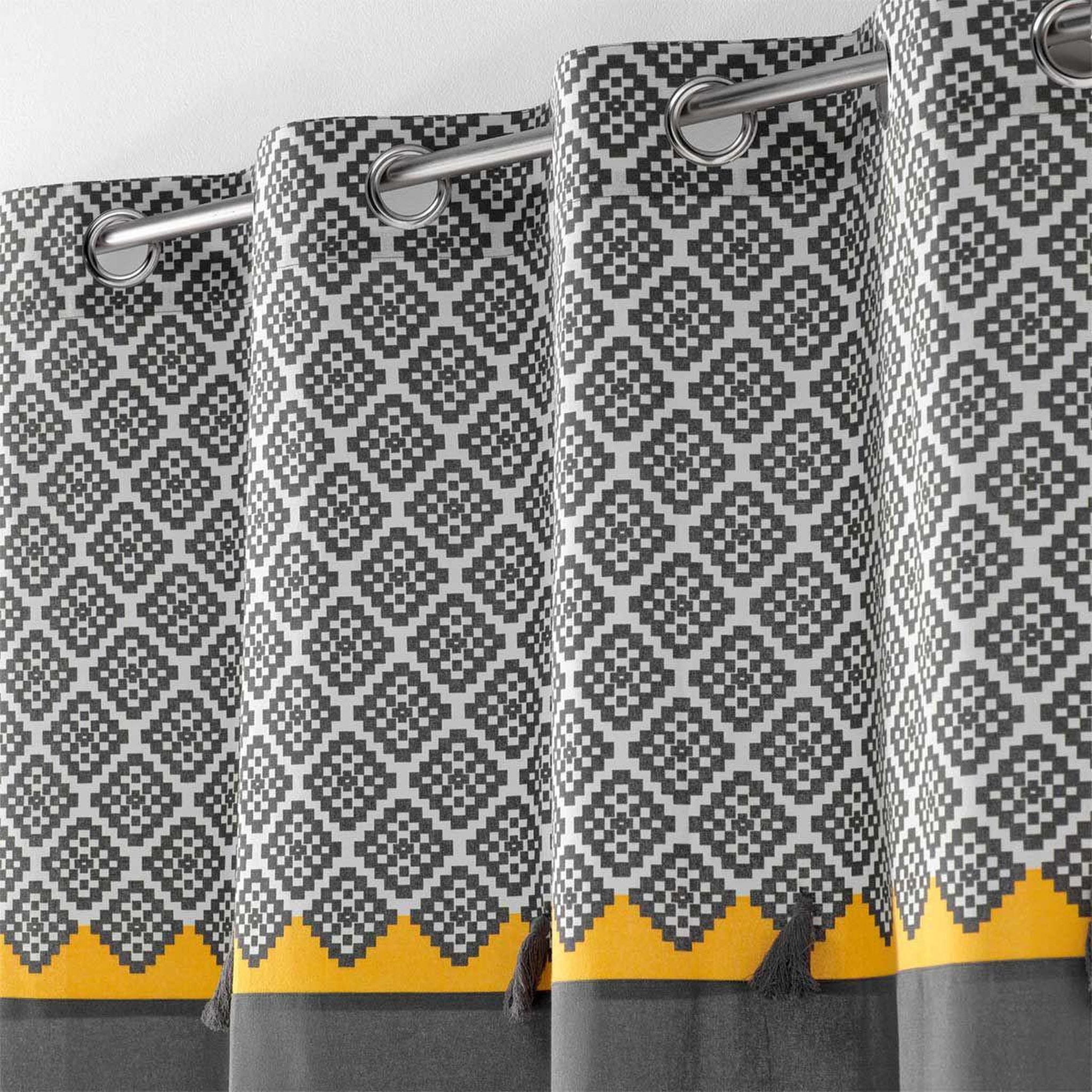 Voir la diapositive 2 : Douceur d'Intérieur Rideau à œillets  neo casa  140x240cm gris