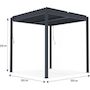 Voir la diapositive 4 : Habitat et Jardin Pergola bioclimatique en aluminium  Windsor  - 3 x 3 m - Anthracite