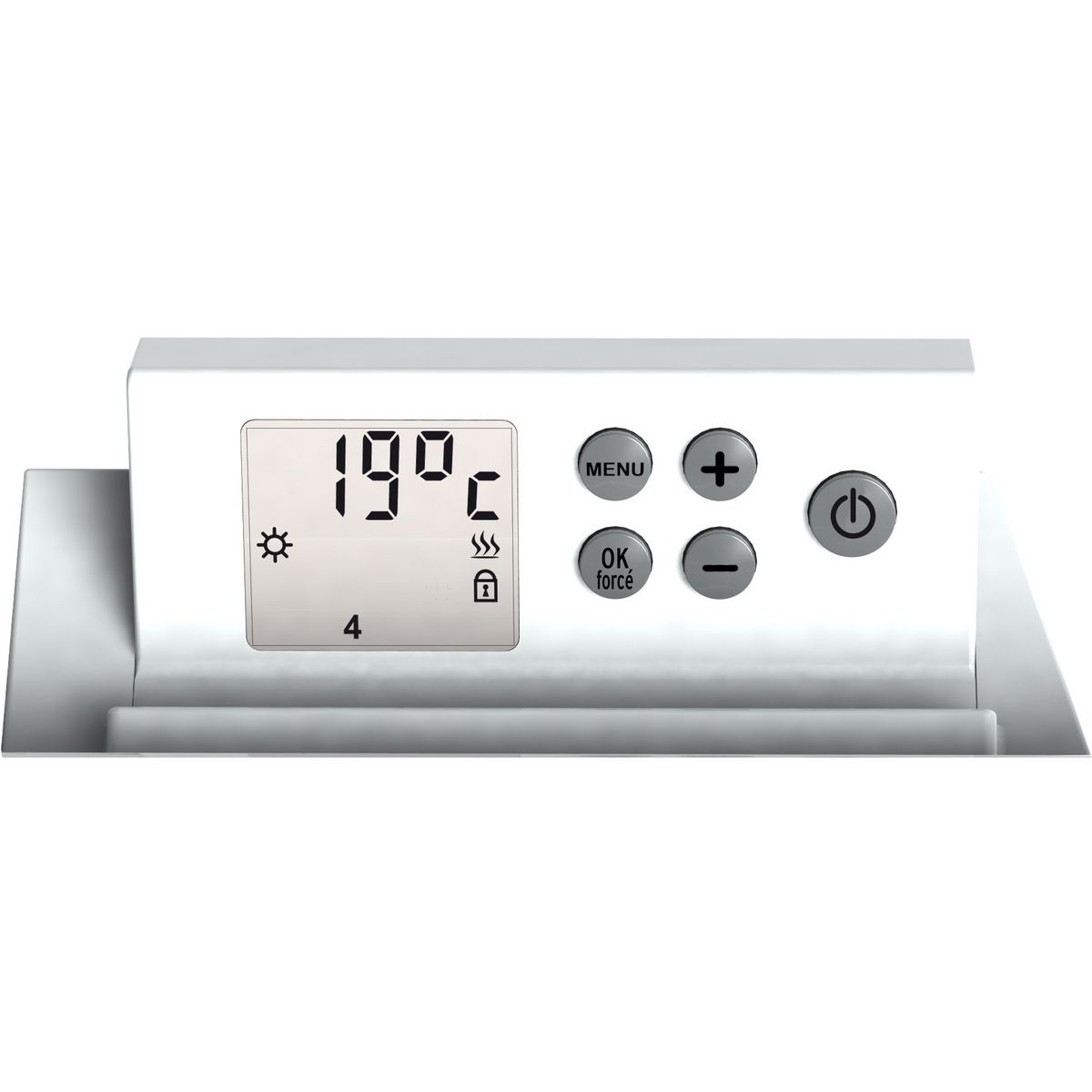 CARRERA Sèche-serviettes électrique 500W avec soufflerie 900W à rayonnement en verre blanc