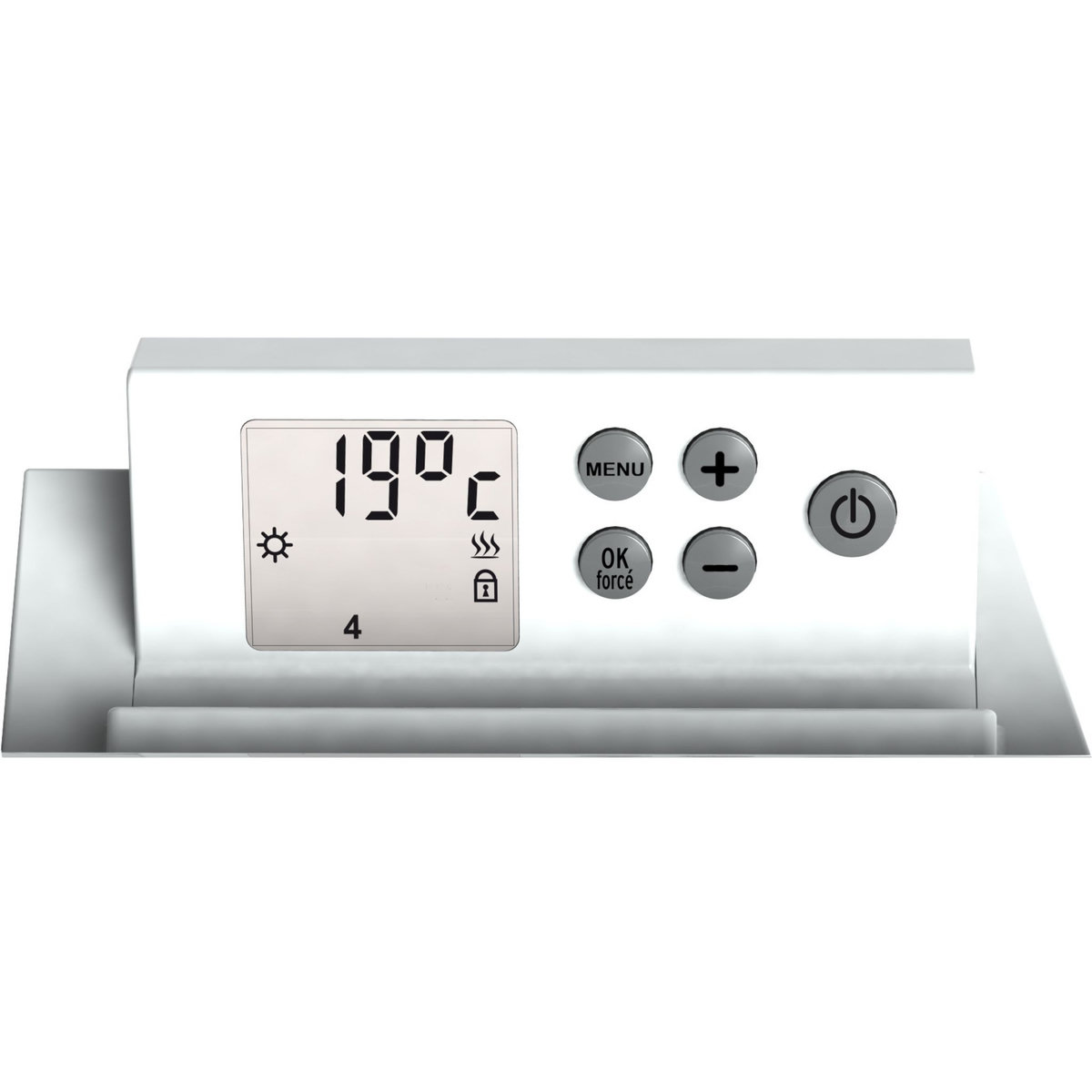 CARRERA Sèche-serviettes électrique 500W avec soufflerie 900W à rayonnement en verre blanc