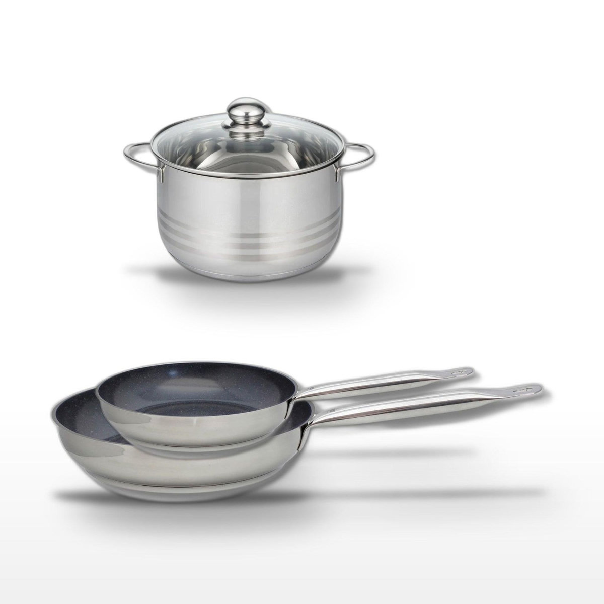 ELO Lot de 2 Poêles 24/28 cm Elo Profi Therm Platinum et Faitout 24 cm