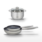 ELO Lot de 2 Poêles 24/28 cm Elo Profi Therm Platinum et Faitout 24 cm