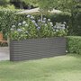 VIDAXL Lit sureleve de jardin Acier enduit de poudre 224x40x68 cm gris