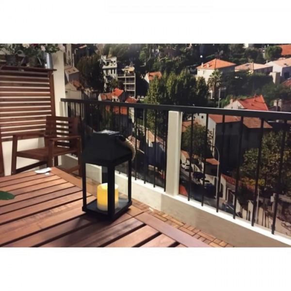 Lumisky Lanterne solaire LED - LUMISKY - Ø13,5x30,2cm - Blanc chaud - Pour l'intérieur et l'extérieur