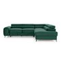 Voir la diapositive 6 : BEST MOBILIER Talisay - canapé d'angle droit - 5 places - convertible avec coffre - en velours