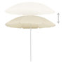 Voir la diapositive 2 : VIDAXL Parasol de jardin avec mat en acier sable 180 cm
