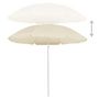 Voir la diapositive 2 : VIDAXL Parasol de jardin avec mat en acier sable 180 cm
