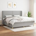 VIDAXL Sommier a lattes de lit avec matelas Gris clair 200x200cm Tissu