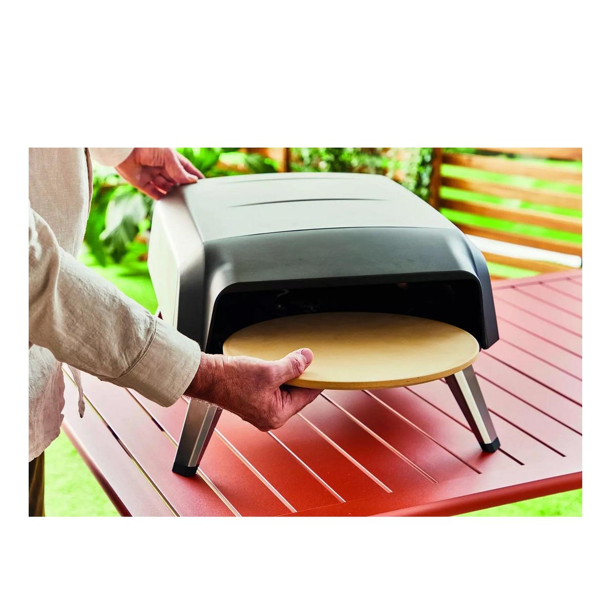 Voir la diapositive 6 : TEFAL Four à pizza gaz Pronto JM412010  pizza 30 cm préchauffage 15 min, jusqu'à 400°C