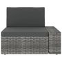 Voir la diapositive 5 : VIDAXL Salon de jardin 9 pcs avec coussins Gris Resine tressee