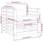 Voir la diapositive 6 : VIDAXL Chaises de jardin avec coussins lot de 2 bois de pin massif