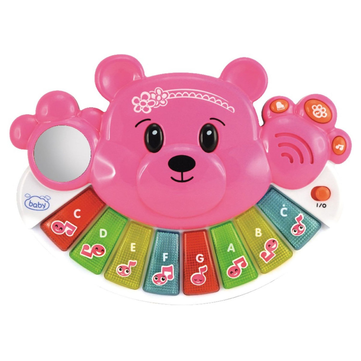 One Two Fun Mon piano ourson - rose 