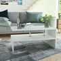 Voir la diapositive 1 : VIDAXL Table basse Bois d'ingenierie 90x59x42 cm Blanc