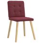 Voir la diapositive 4 : VIDAXL Chaises a manger lot de 6 rouge bordeaux tissu