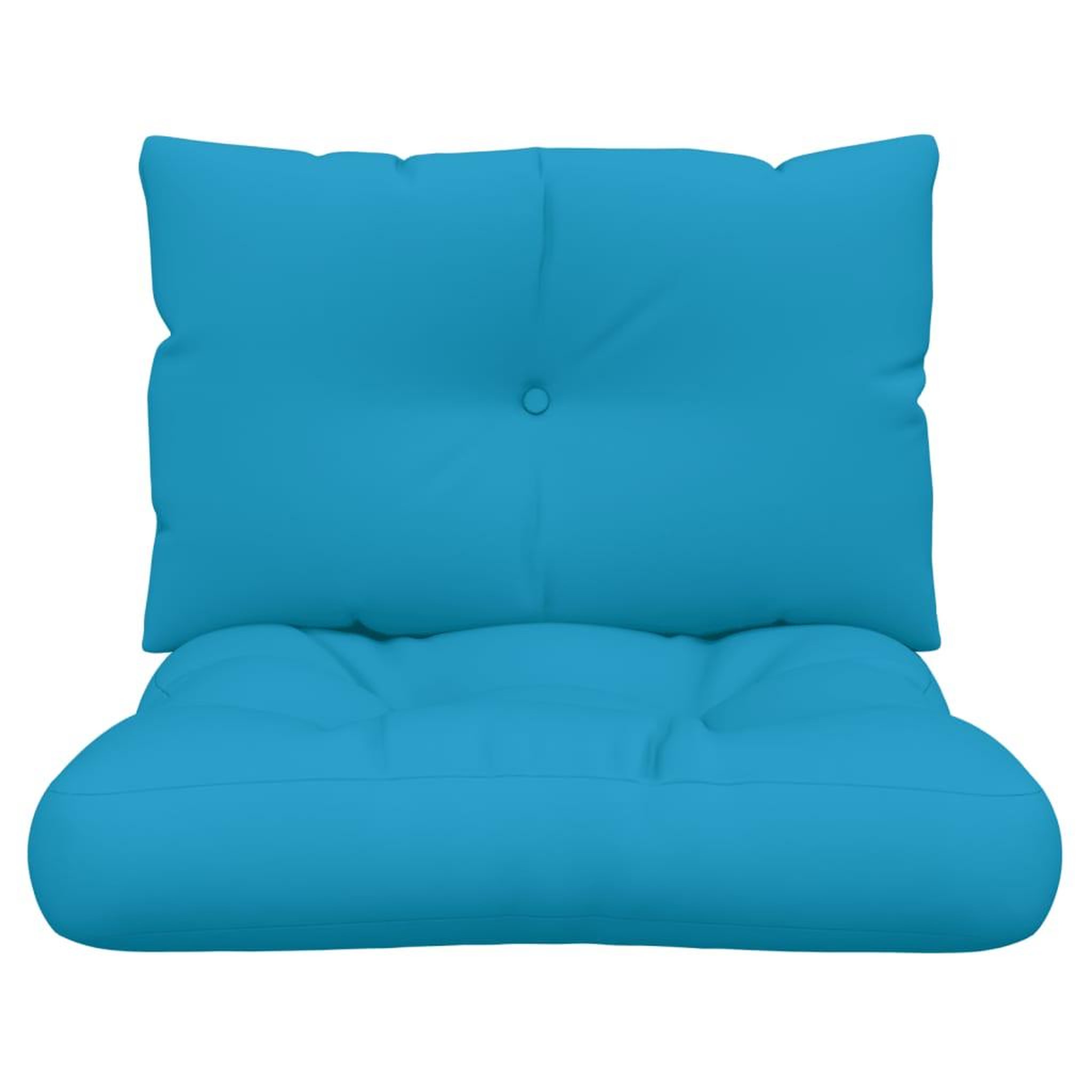 Voir la diapositive 5 : VIDAXL Coussins de palette lot de 2 bleu tissu