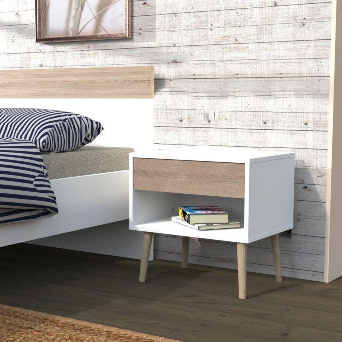 Chevet 1 tiroir esprit scandinave RAGNAR