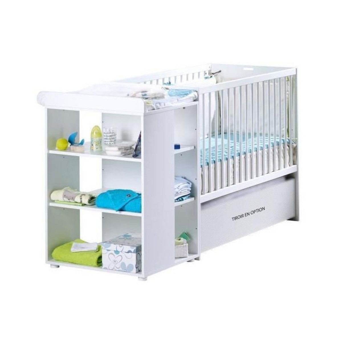 SAUTHON SAUTHON ELOI Lit Combine 3 en 1 Evolutif 60 x 120 en 90x190 cm - Blanc