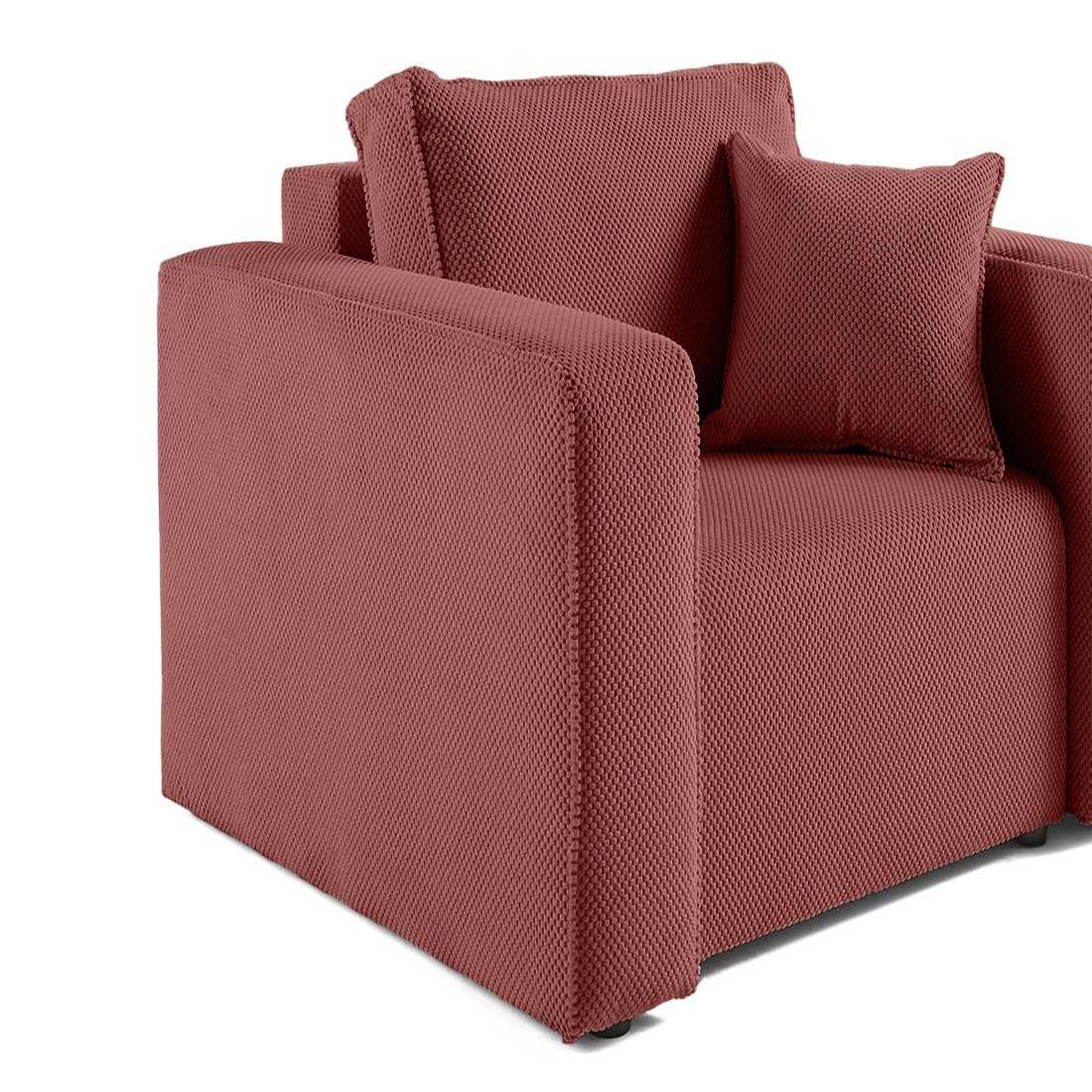 Voir la diapositive 4 : BEST MOBILIER Topaze - fauteuil - en velours texturé