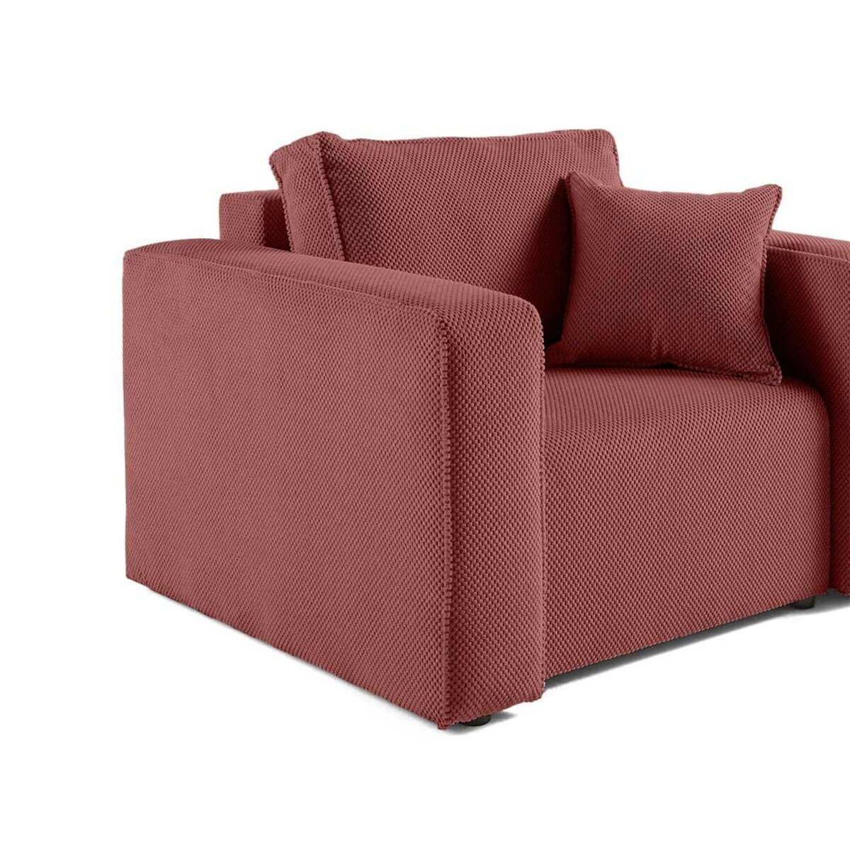 BEST MOBILIER Topaze - fauteuil - en velours texturé
