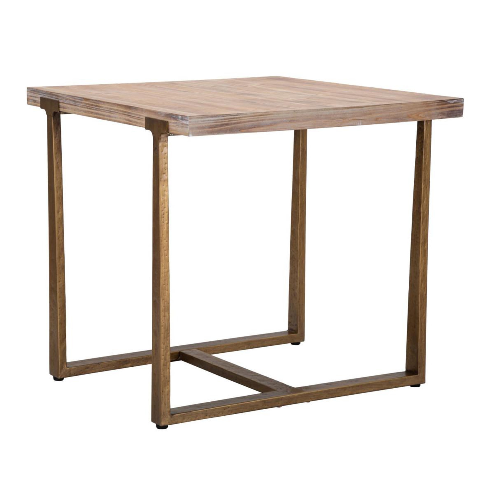 Voir la diapositive 3 : Paris Prix Table à manger carrée effet bois  ankara  80cm naturel