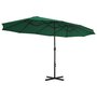 Voir la diapositive 4 : VIDAXL Parasol d'exterieur et mat en aluminium 460x270 cm vert
