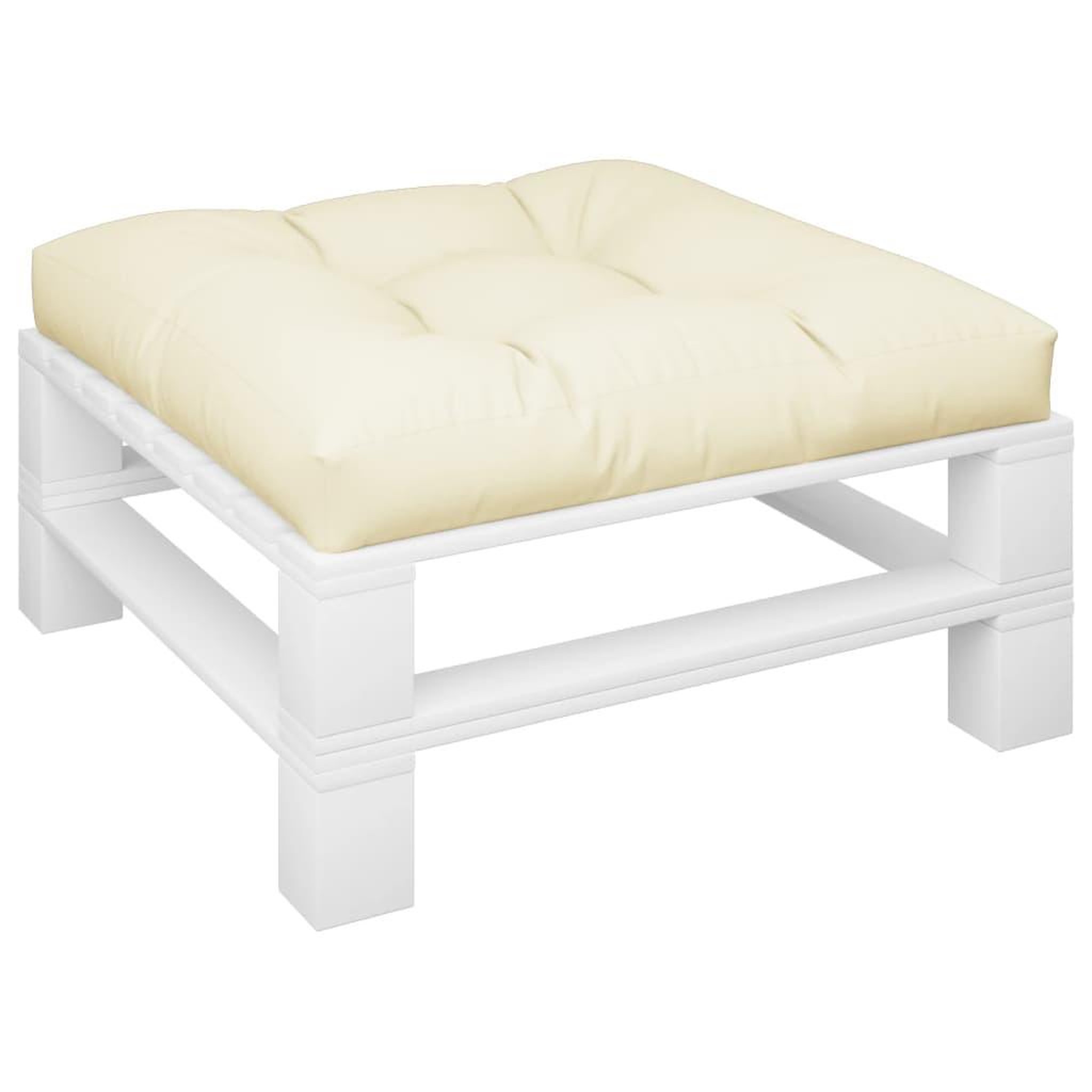 Voir la diapositive 3 : VIDAXL Coussin de palette creme 70x70x12 cm tissu