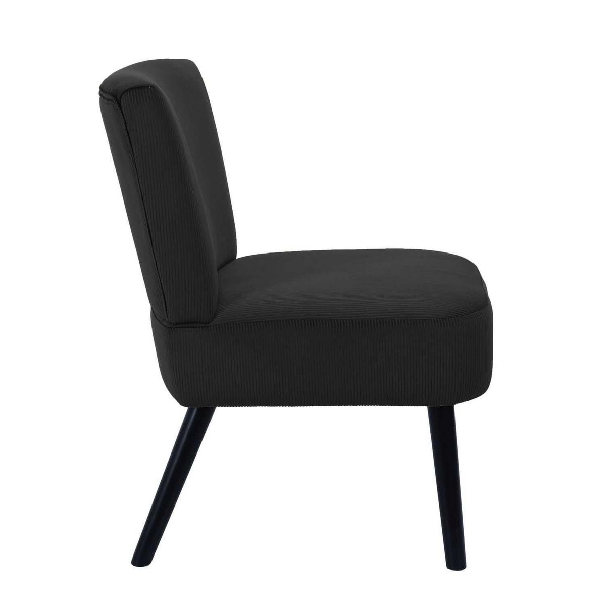 The Home Deco Factory Fauteuil crapaud en velours Giulia