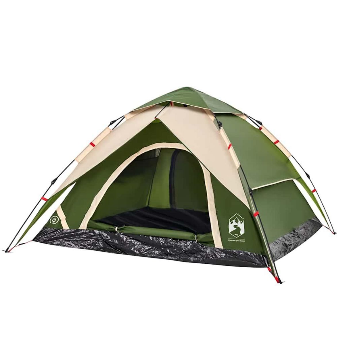 VIDAXL Tente de camping a dome 5 personnes vert liberation rapide