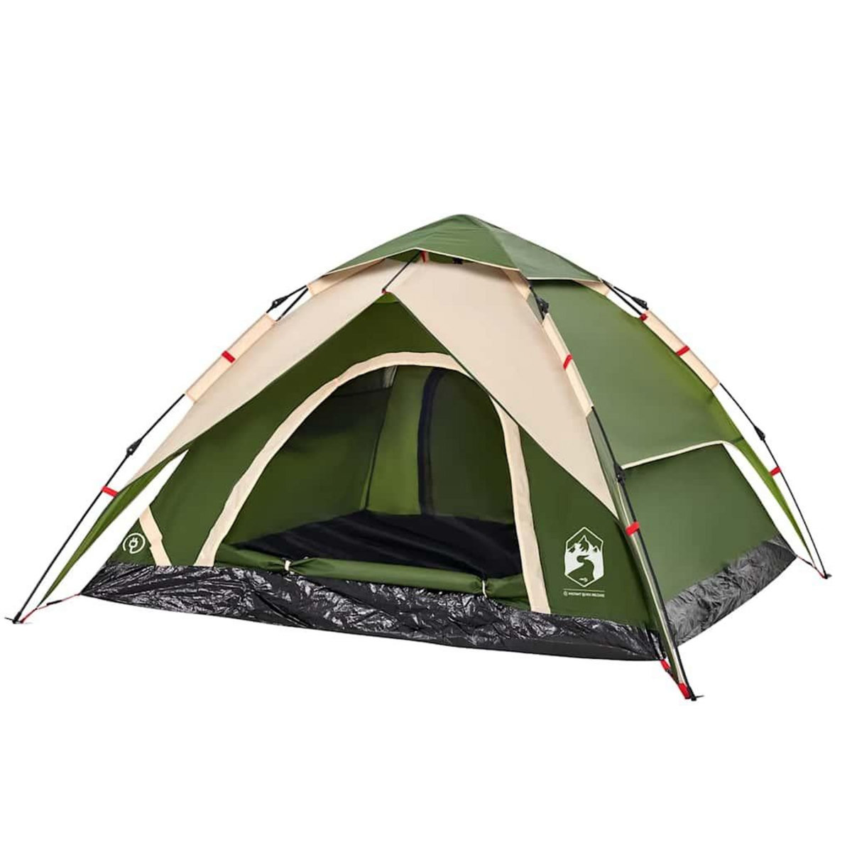 VIDAXL Tente de camping a dome 5 personnes vert liberation rapide