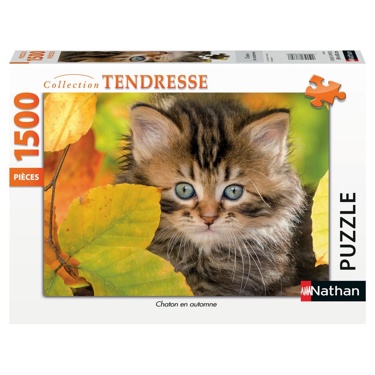 RAVENSBURGER Puzzle Nathan 1500 pièces - Chaton en automne