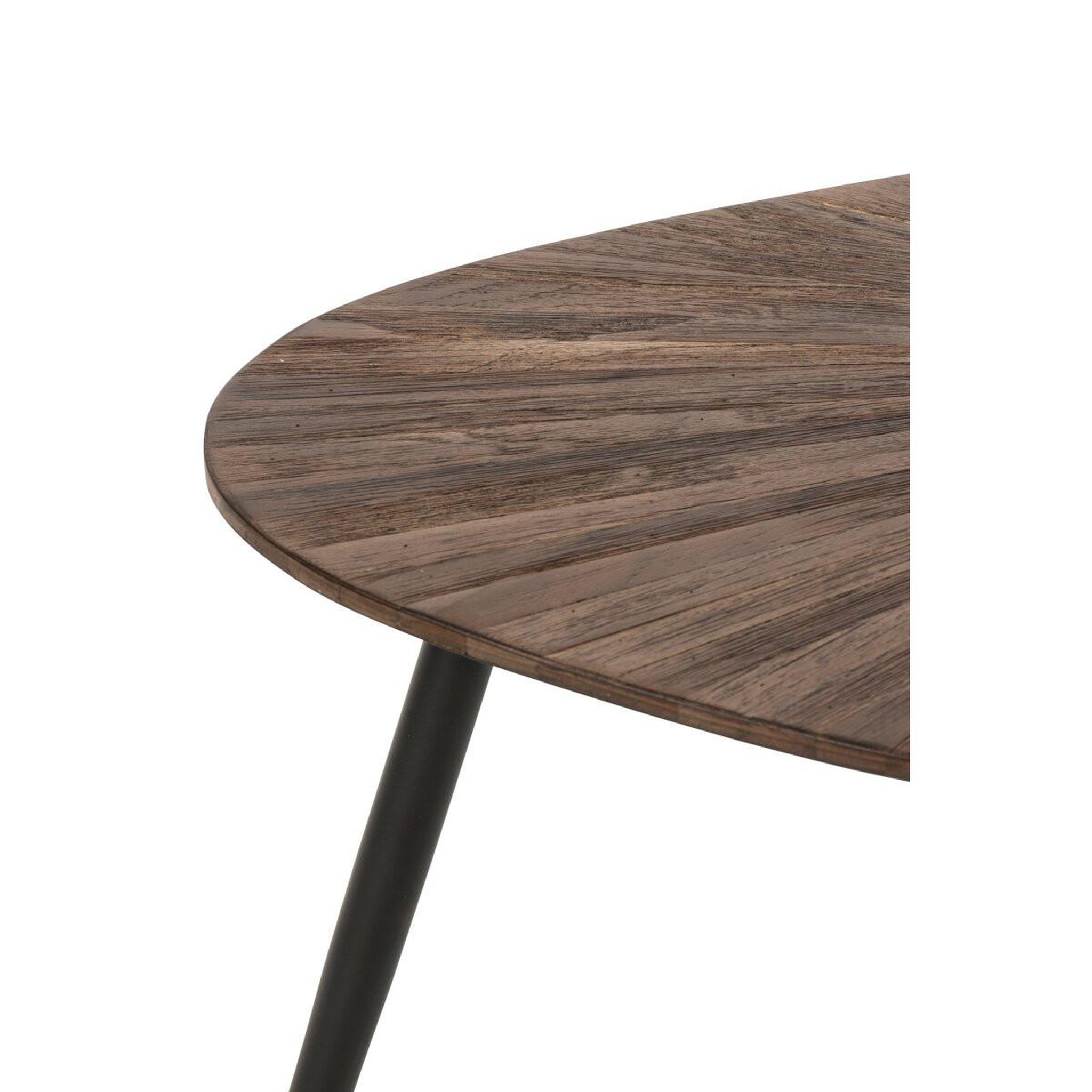 Voir la diapositive 3 : J-LINE Lot de 2 tables basses en bois  ray  84cm marron