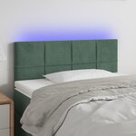 VIDAXL Tete de lit a LED Vert fonce 90x5x78/88 cm Velours