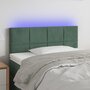Voir la diapositive 1 : VIDAXL Tete de lit a LED Vert fonce 90x5x78/88 cm Velours