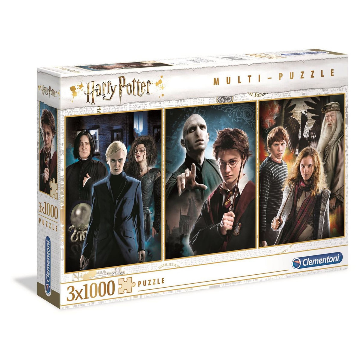 CLEMENTONI Puzzle 3x1000 pièces - Harry Potter