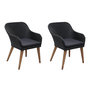 Voir la diapositive 1 : VIDAXL Chaises d'exterieur lot de 2 avec coussins Resine tressee Noir