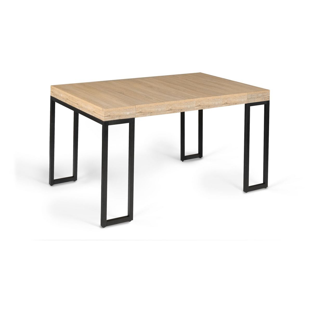 Table console extensible avec rallonges style industriel 45/140 cm HOUSTON  