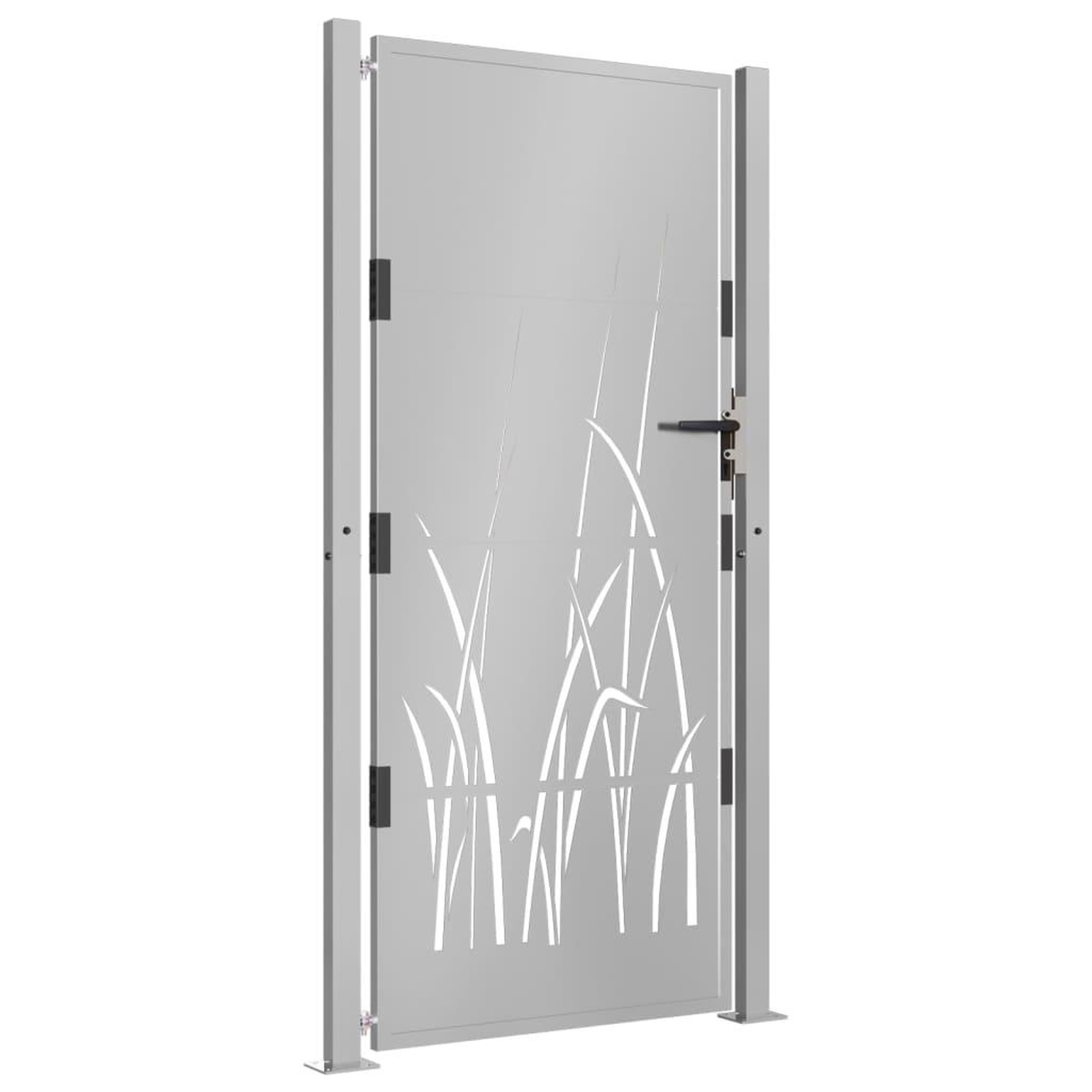 Voir la diapositive 3 : VIDAXL Portail de jardin 105x205 cm acier corten conception d'herbe