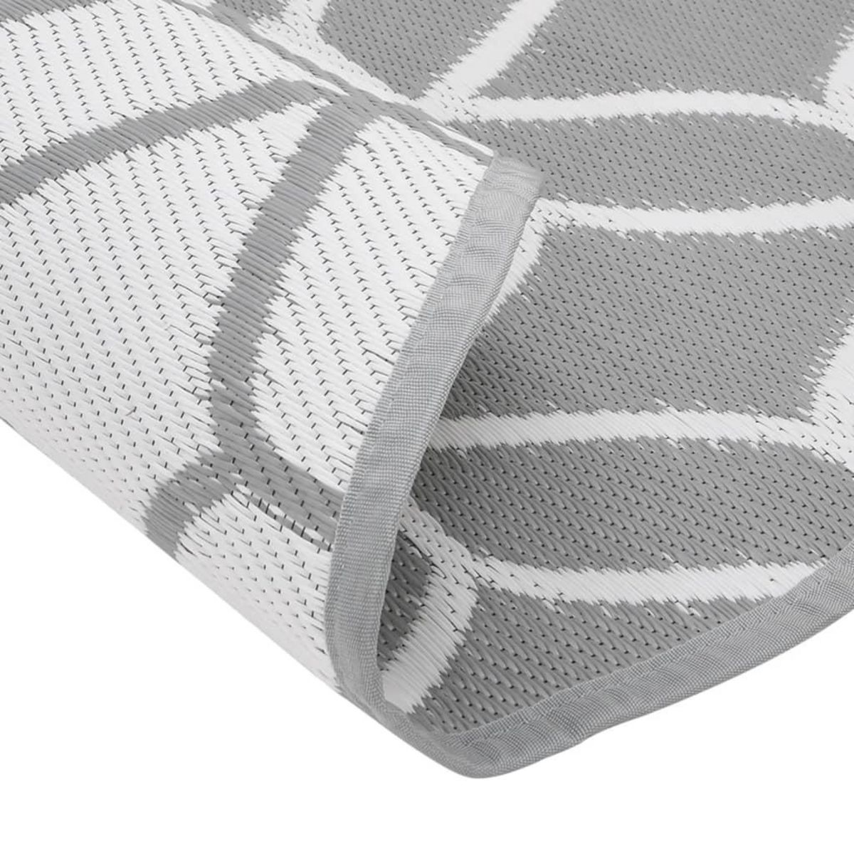 VIDAXL Tapis d'exterieur ARAKIL gris Ø160 cm PP