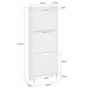 Voir la diapositive 3 : SOBUY Armoire à chaussures pliable Blanc 50x19x131 cm FSR151-H-E-W