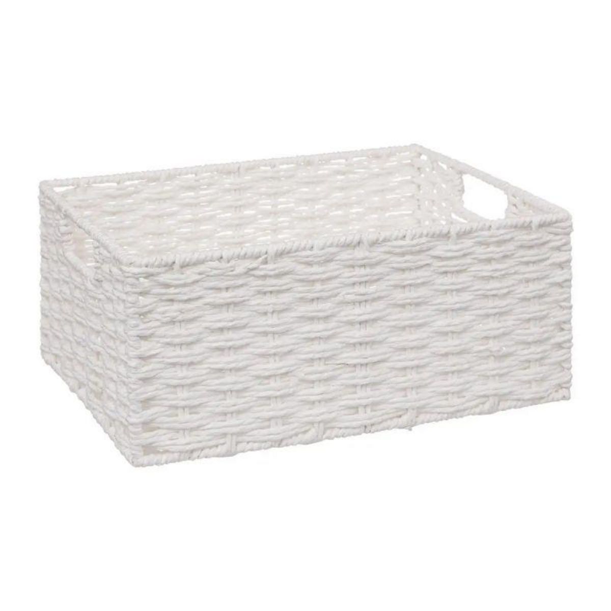  Lot de 4 Paniers de Rangement  Costa  32cm Blanc