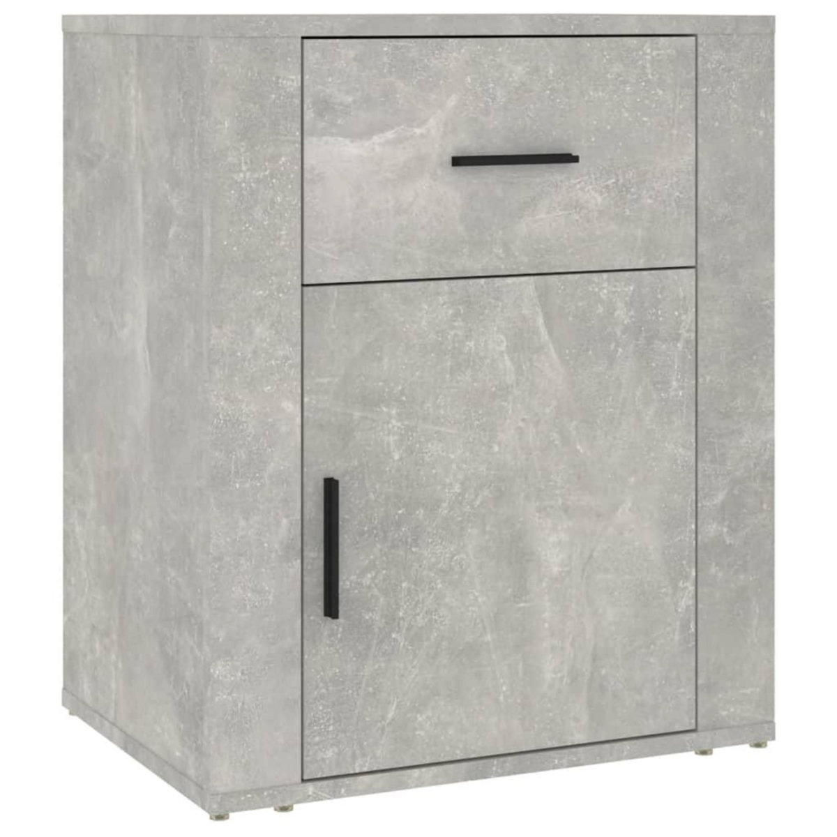 VIDAXL Table de chevet Gris beton 50x36x60 cm Bois d'ingenierie