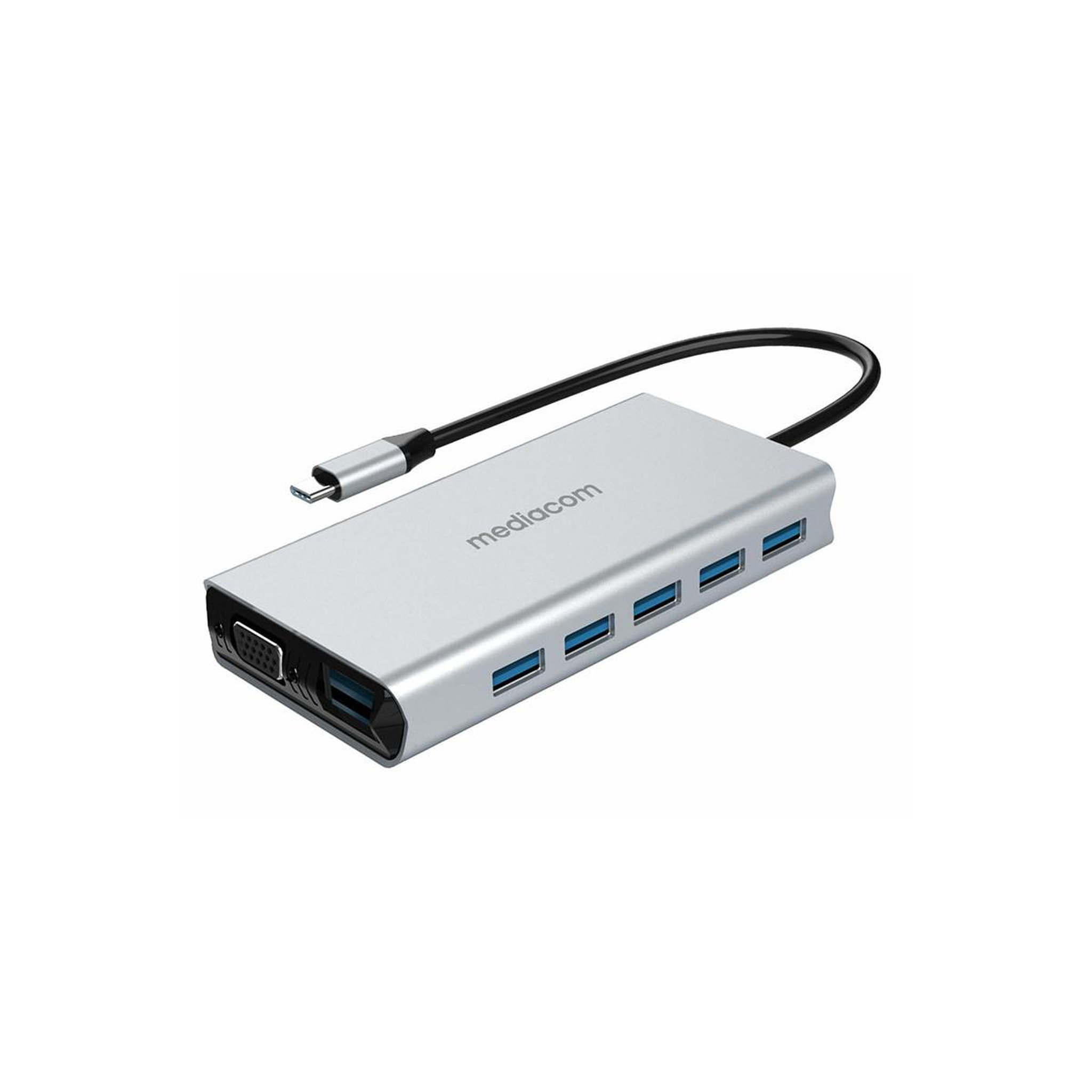 Voir la diapositive 1 : MEDIACOM Mediacom md-c317 station d'accueil usb 3.2 gen 1 (3.1 gen 1) type-c aluminium