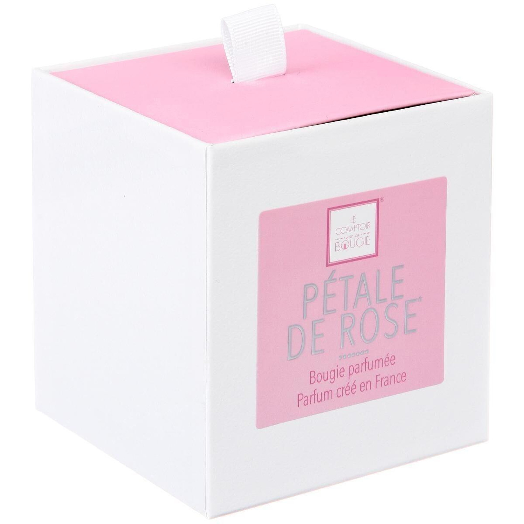 Voir la diapositive 2 : COMPTOIR DE LA BOUGIE Bougie parfumée  elea  190g pétale de rose